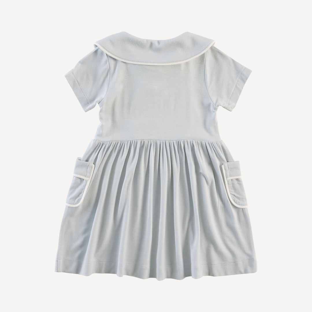 short sleeve peter pan apron dress | plein air | bamboo