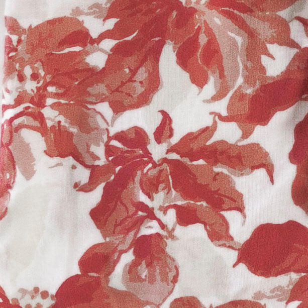 gathered pant | poinsettia | organic cotton woven