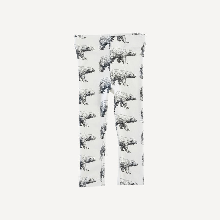 classic skinny legging | polar bear | organic cotton single rib