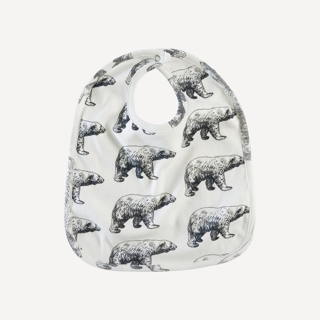 bib | polar bear | organic cotton single rib