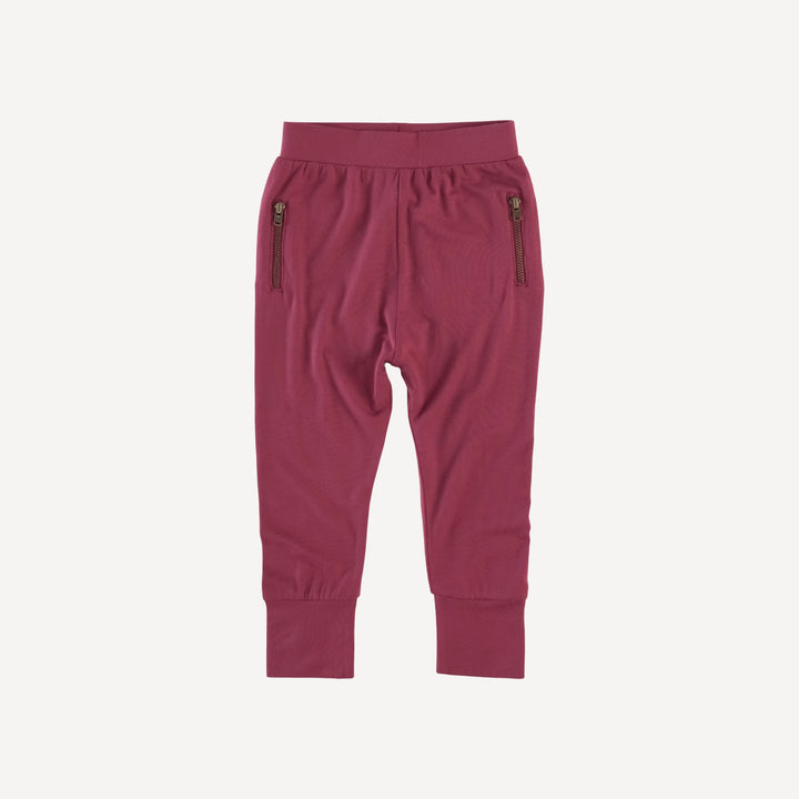 slit pocket pant | pomegranate seed | modal