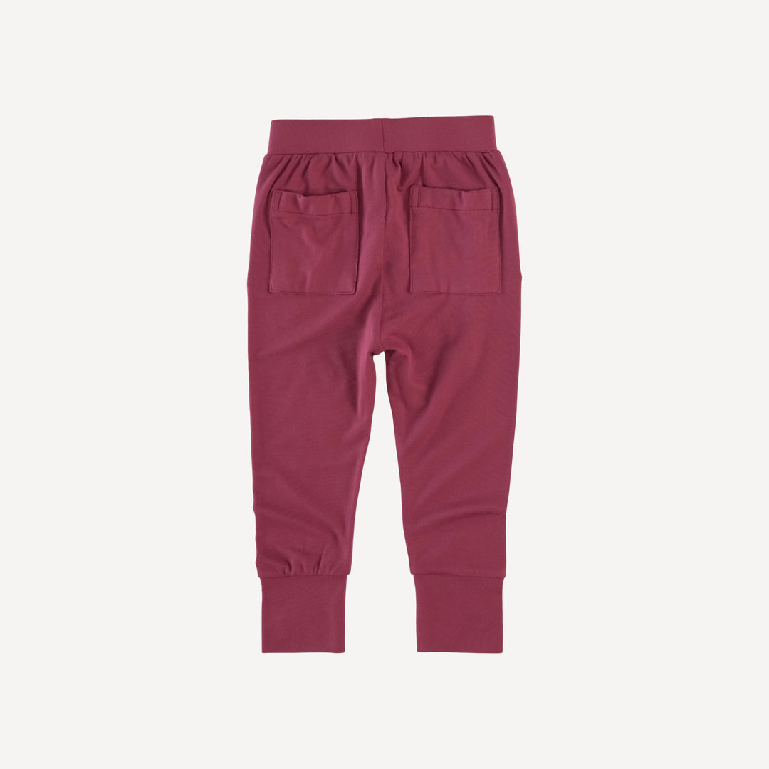 slit pocket pant | pomegranate seed | modal