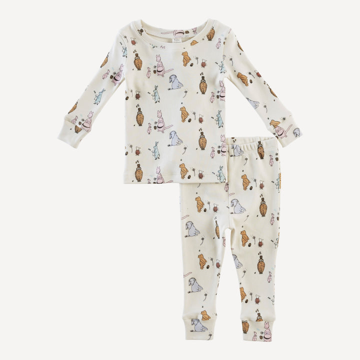 long sleeve crew neck pj set | pooh & friends | organic cotton interlock