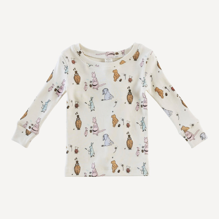 long sleeve crew neck pj set | pooh & friends | organic cotton interlock