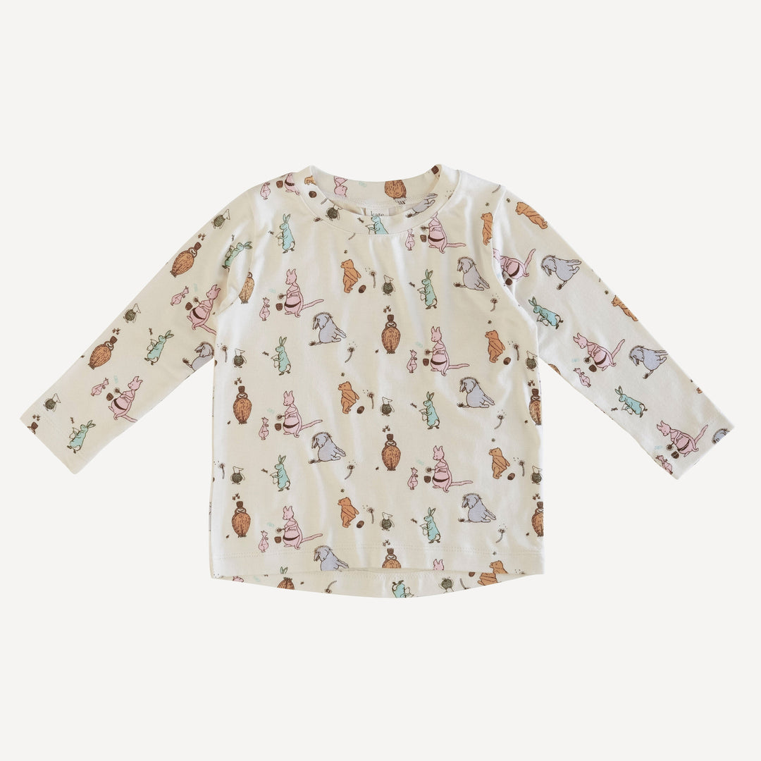 long sleeve essential boxy tee | pooh & friends | bamboo