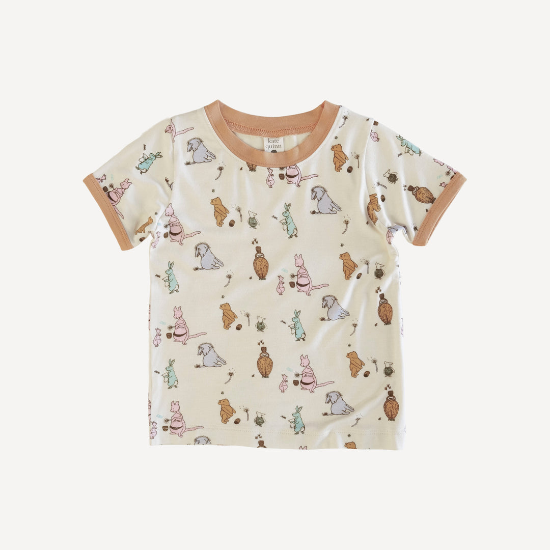 short sleeve ringer tee | pooh & friends | bamboo