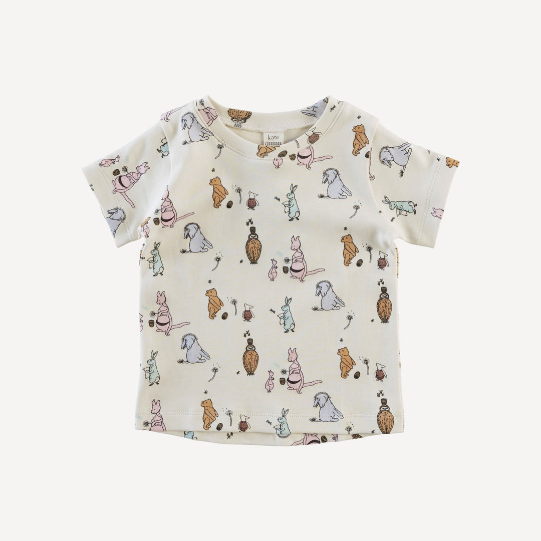 short sleeve essential boxy tee | pooh & friends | organic cotton interlock