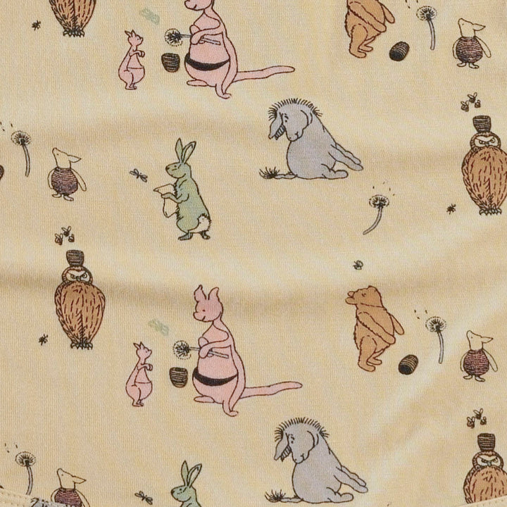 long sleeve two way zipper footie | pooh & friends | bamboo