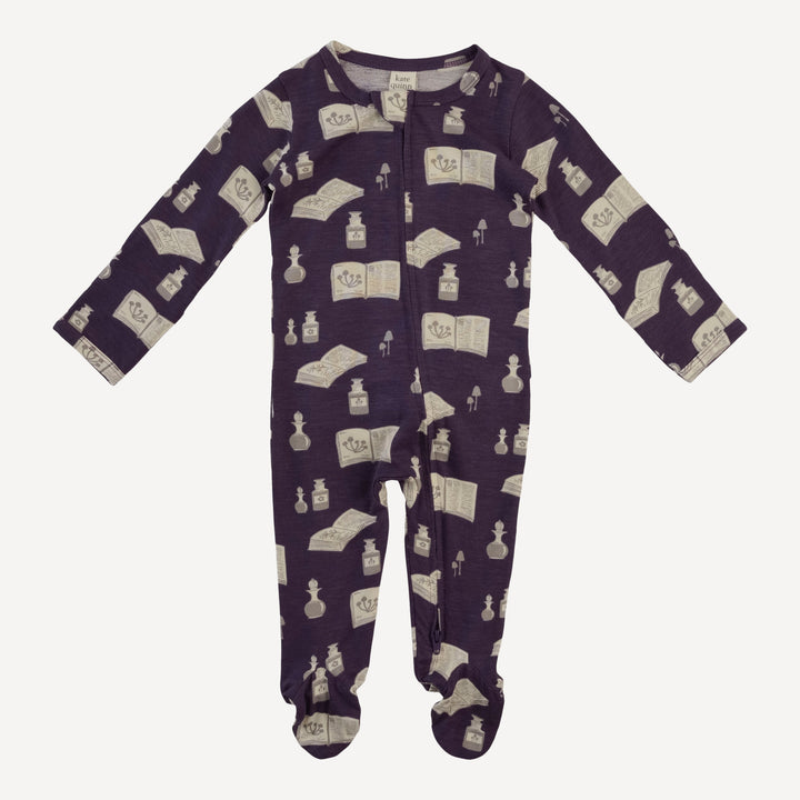 long sleeve two way zipper footie | potions + spells | bamboo