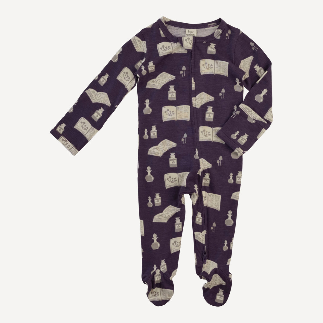 long sleeve two way zipper footie | potions + spells | bamboo
