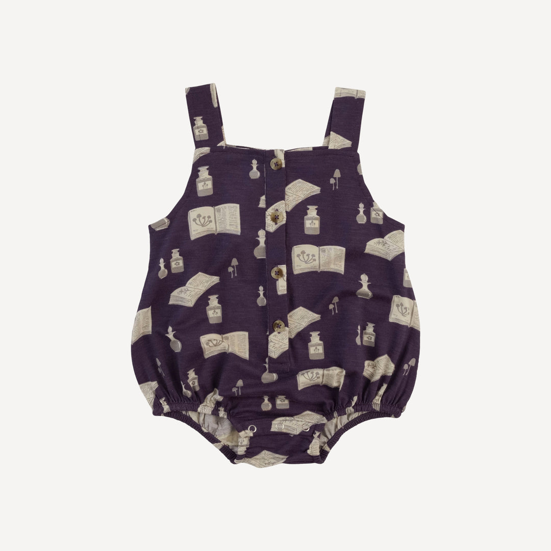 sleeveless button sun bubble | potions + spells | organic cotton interlock