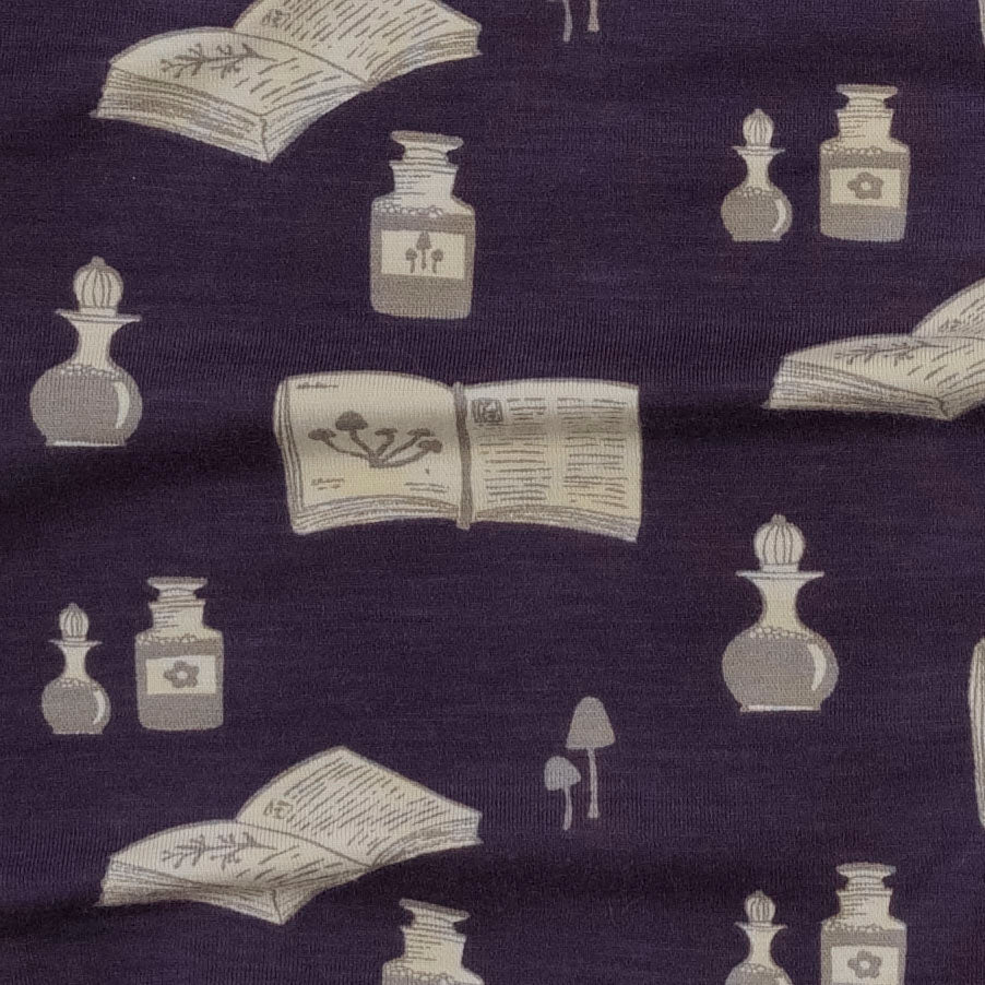 long sleeve piped cargo pocket dress | potions + spells | organic cotton interlock
