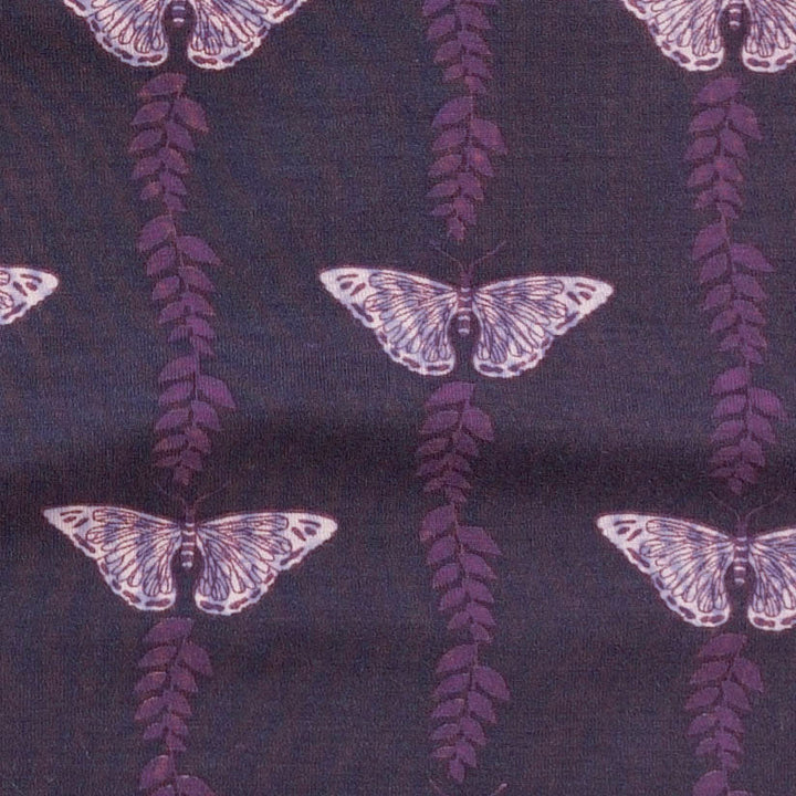 short sleeve peter pan bubble | purple butterfly vine | bamboo