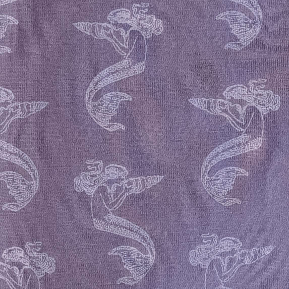 halter dress | purple mermaid shell | bamboo