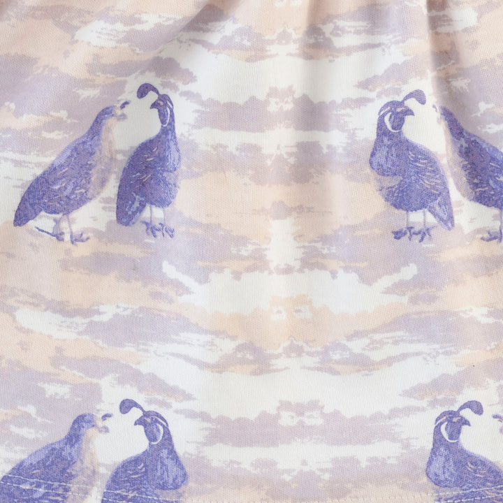 sleeveless peter pan apron dress | purple quail | organic cotton interlock