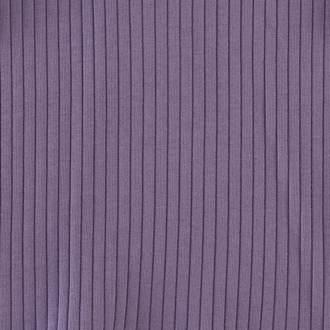 long sleeve two way zipper footie | purple sage | organic cotton wide rib
