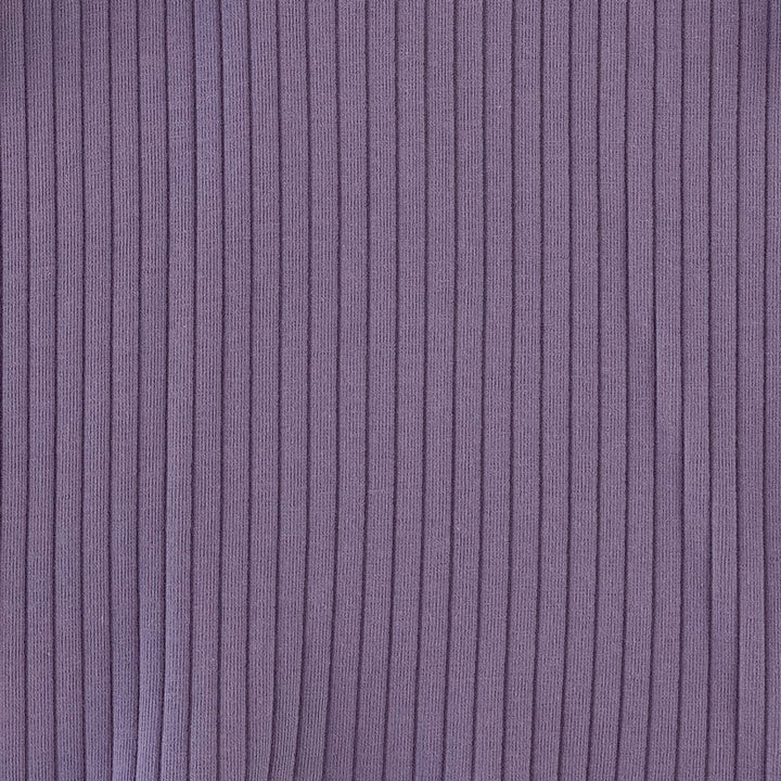 long sleeve two way zipper footie | purple sage | organic cotton wide rib