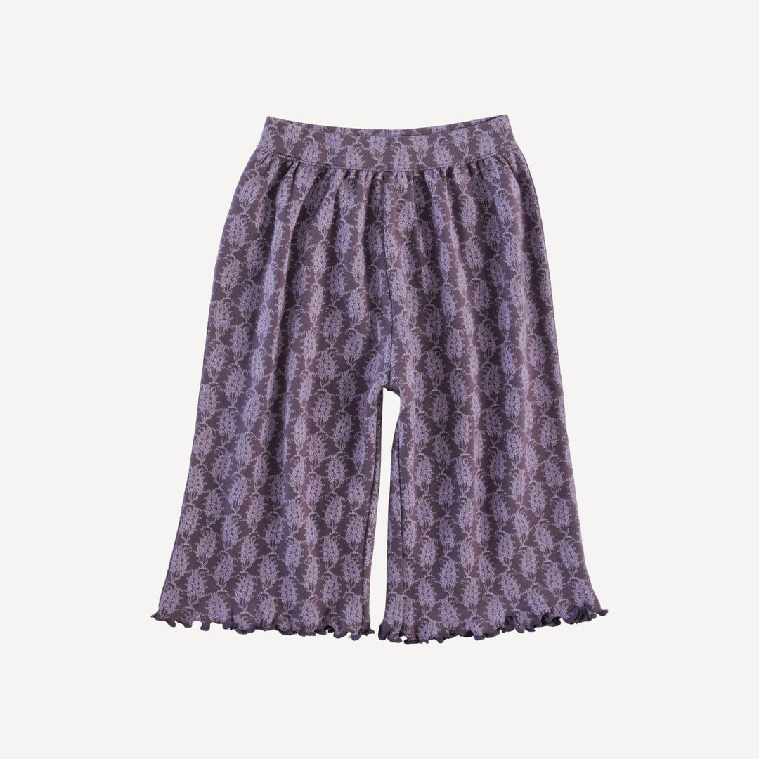 long sleeve henley jade set | purple woodland paisley | organic cotton interlock