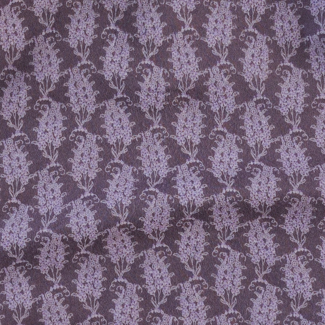 long sleeve henley jade set | purple woodland paisley | organic cotton interlock