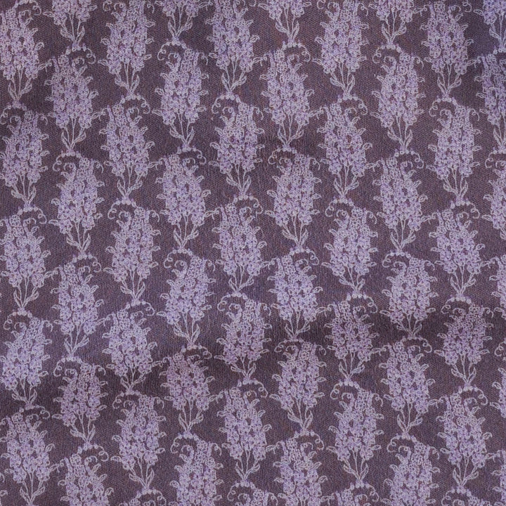 long sleeve henley jade set | purple woodland paisley | organic cotton interlock