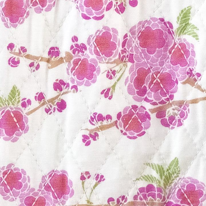 quilted jacket | pink cherry blossom | bamboo