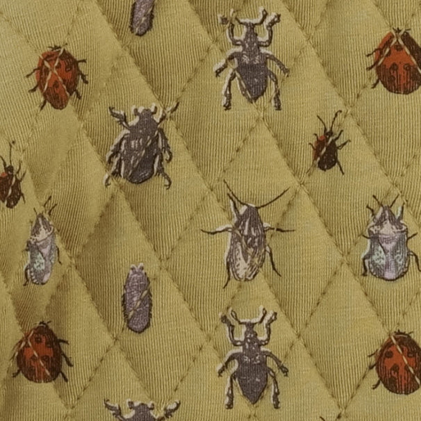 quilted hooded jacket | neutral little beetles | bamboo