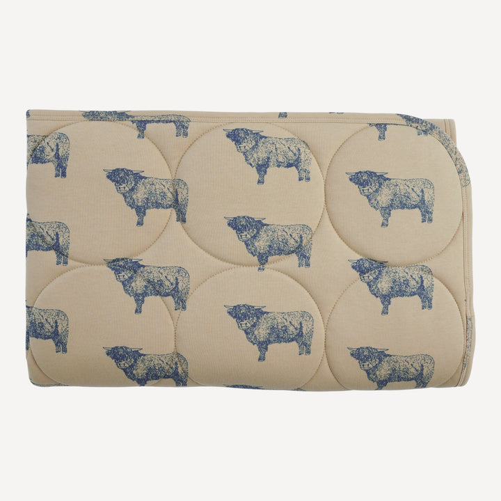 classic circle quilt | highland cow | organic cotton interlock
