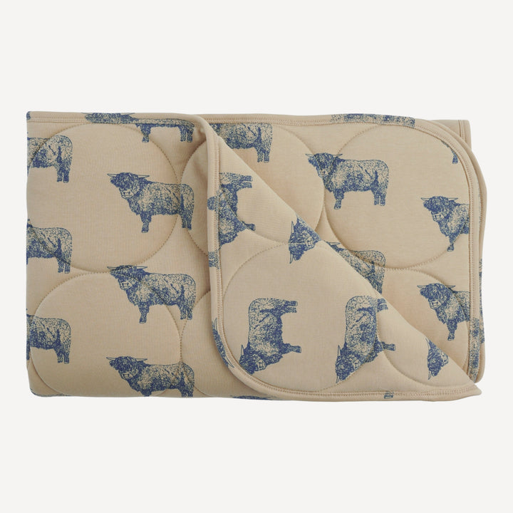 classic circle quilt | highland cow | organic cotton interlock