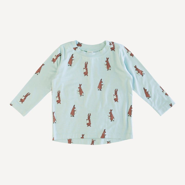 long sleeve essential boxy tee | rabbit | bamboo