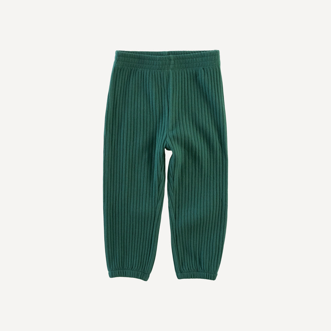 long sleeve relaxed jogger set | rain forest | organic cotton wide rib