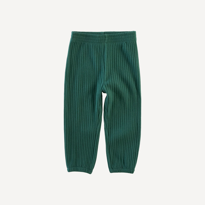 long sleeve relaxed jogger set | rain forest | organic cotton wide rib