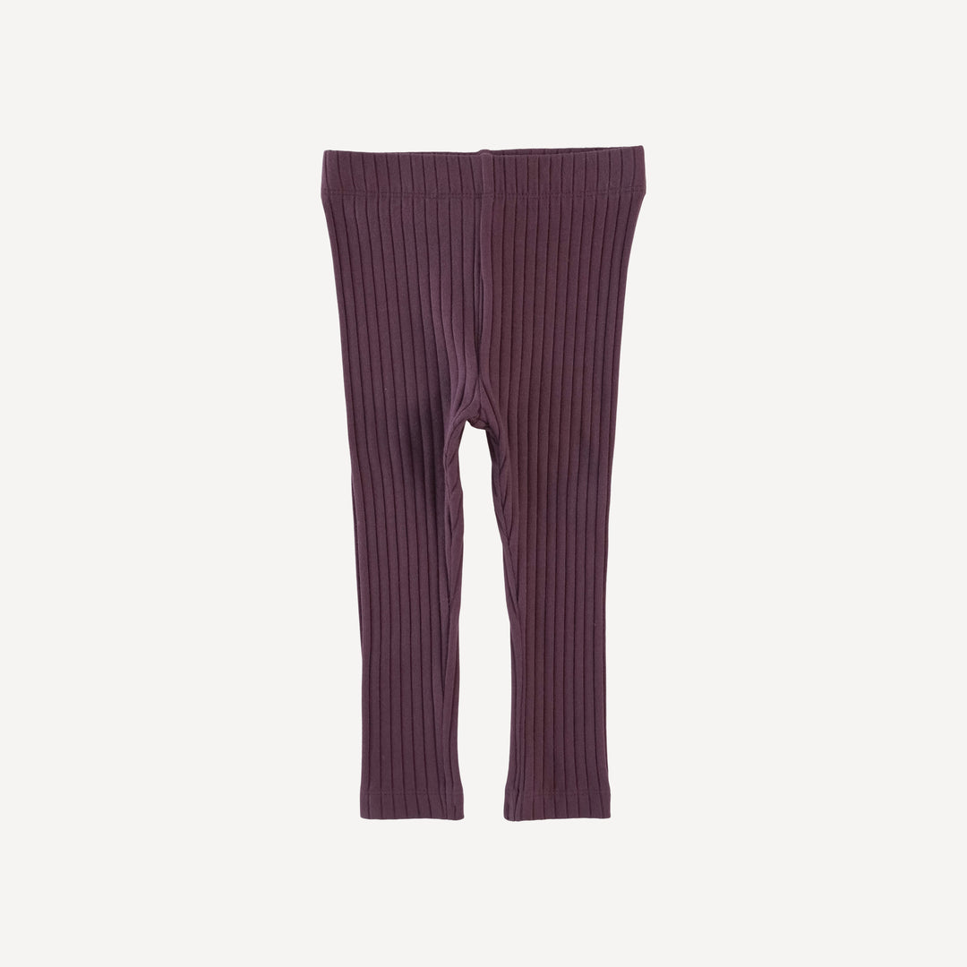 classic skinny legging | raisin | organic cotton wide rib