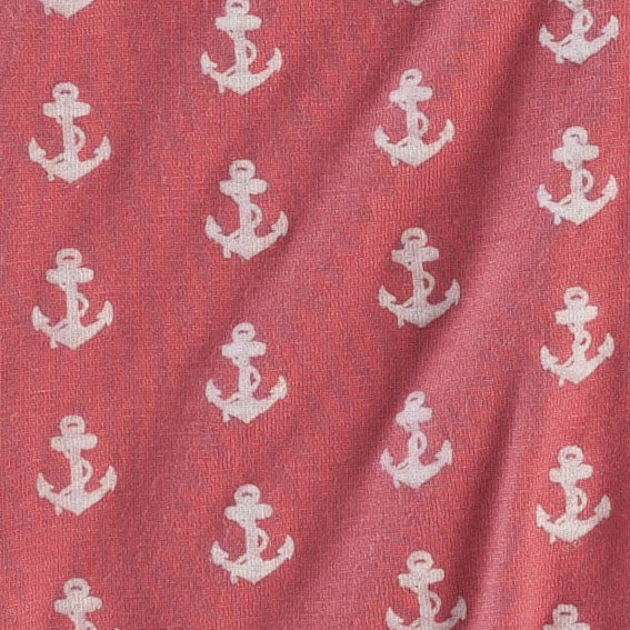 sleeveless kanga bubble | red anchor | bamboo