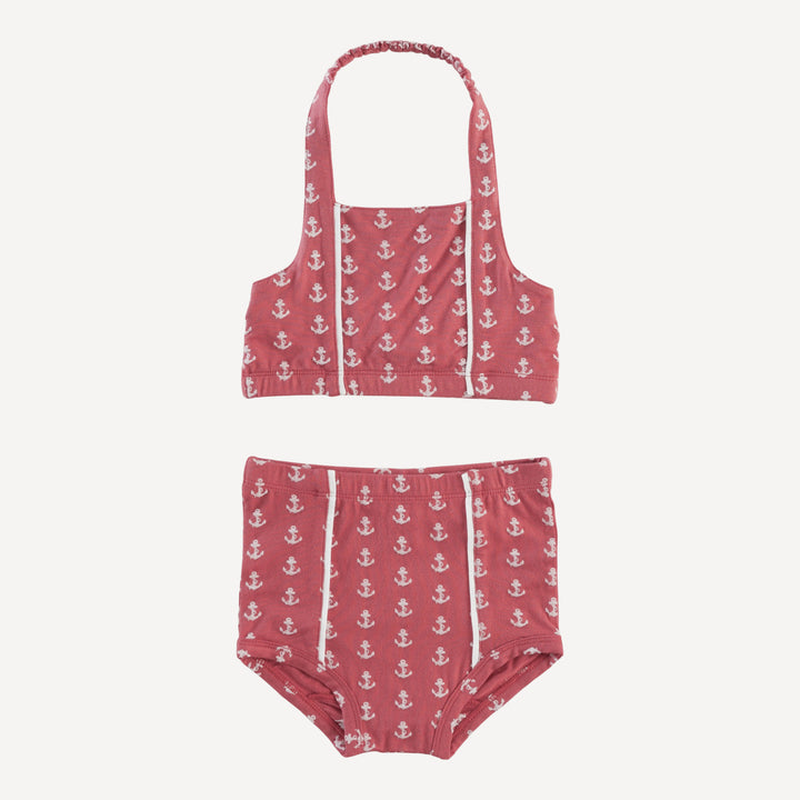 ostara sunsuit | red anchor | bamboo