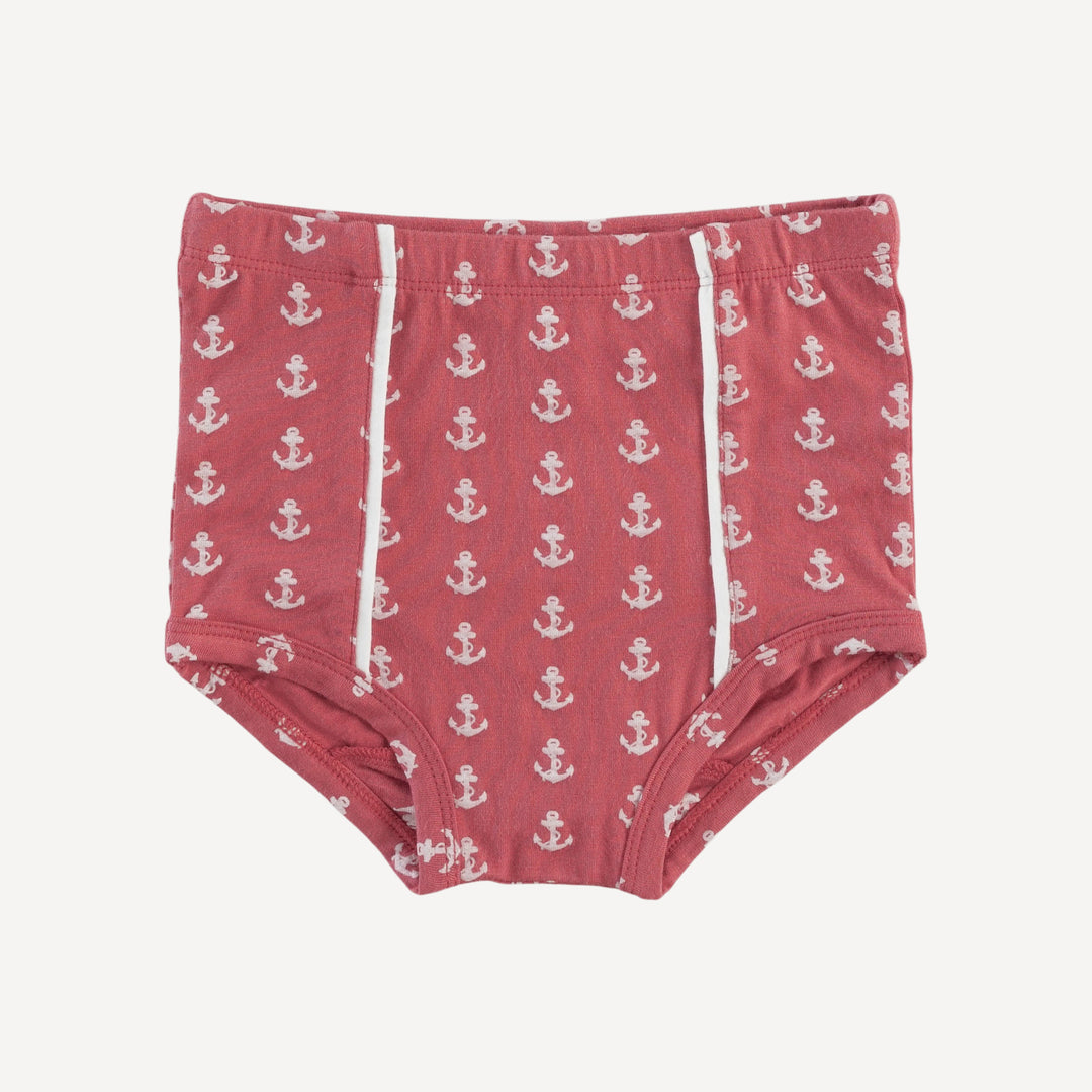 ostara sunsuit | red anchor | bamboo