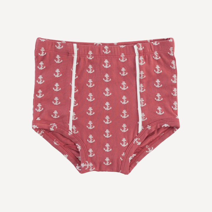 ostara sunsuit | red anchor | bamboo