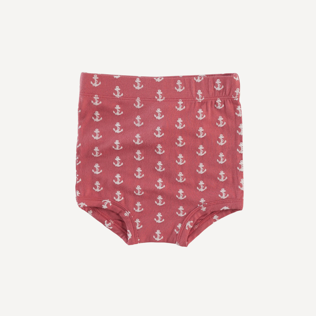 retro bloomer | red anchor | bamboo