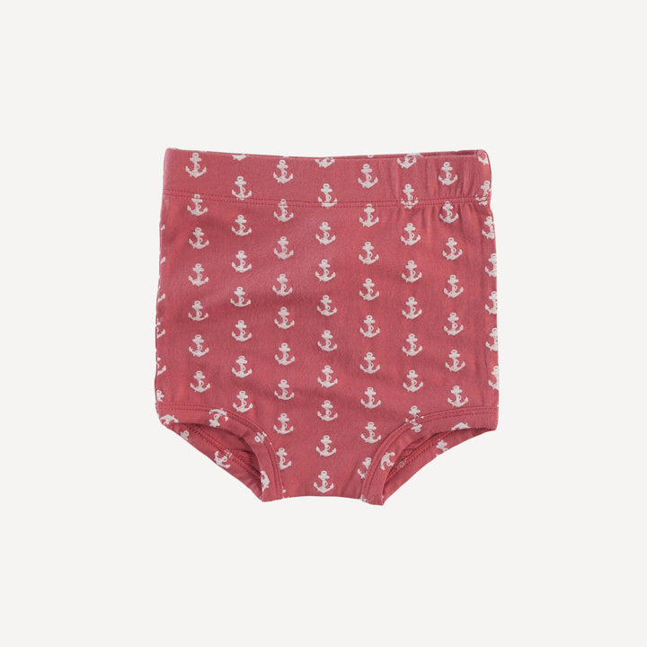 retro bloomer | red anchor | bamboo