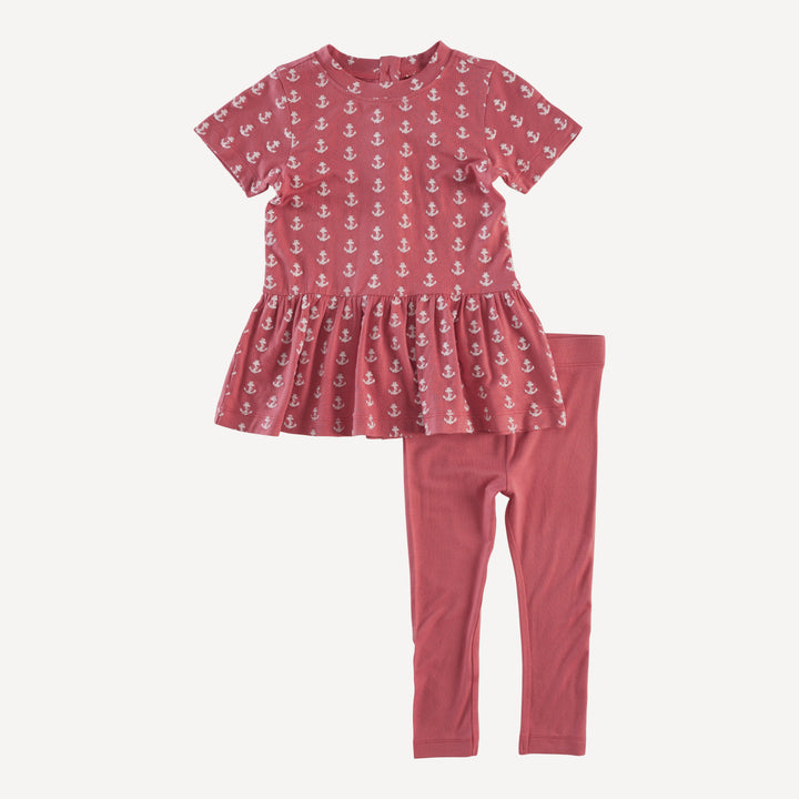 kate legging set | red anchor | bamboo