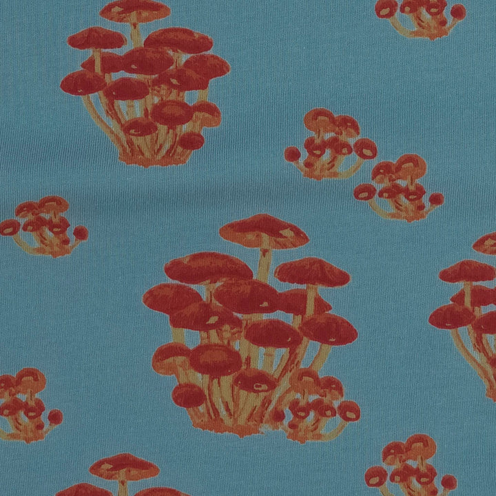 bandana bib | red mushroom bunch | organic cotton jersey