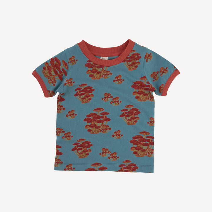 ringer short set | red mushroom bunch | organic cotton jersey