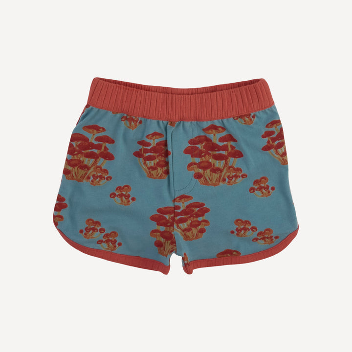 ringer short set | red mushroom bunch | organic cotton jersey