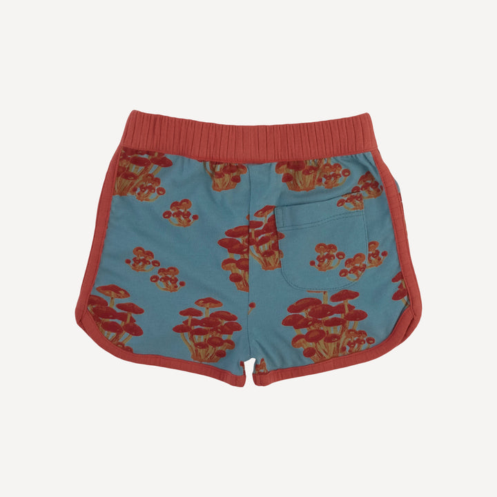 ringer short set | red mushroom bunch | organic cotton jersey