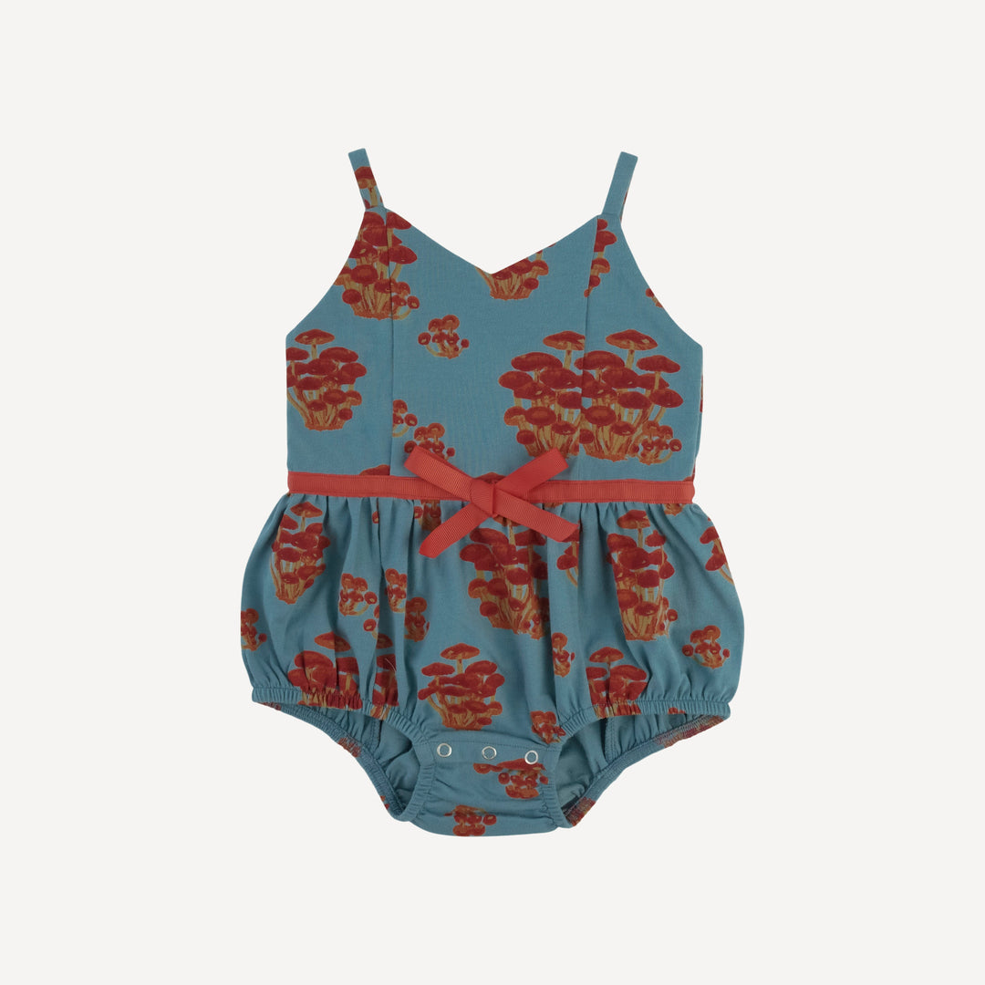 spaghetti bow bubble | red mushroom bunch | organic cotton jersey