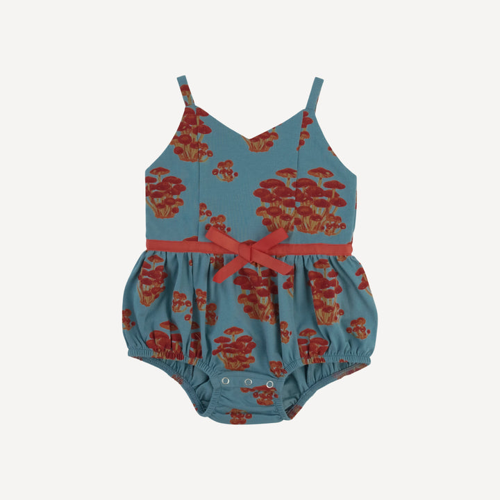 spaghetti bow bubble | red mushroom bunch | organic cotton jersey