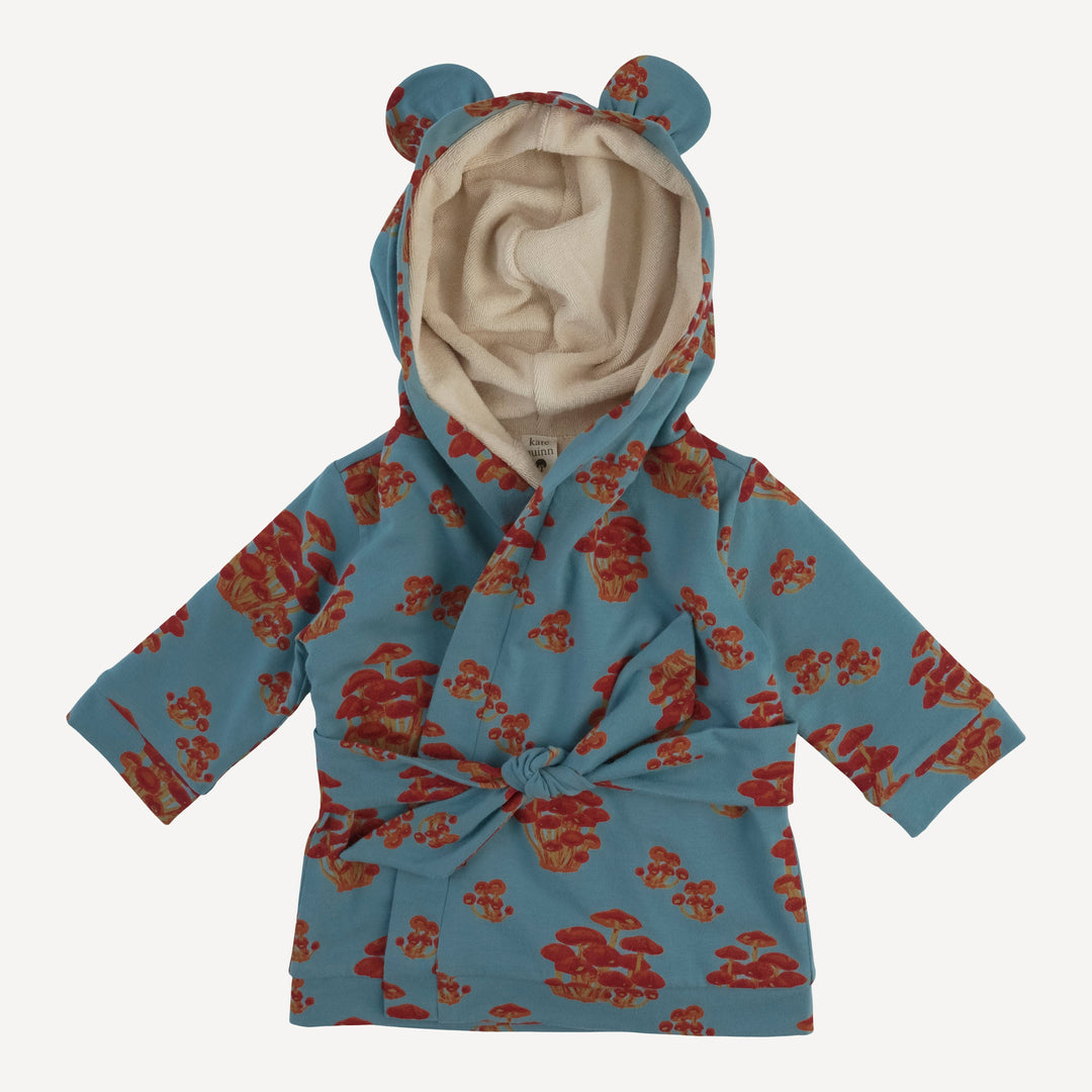 bear bath robe | red mushroom bunch | organic cotton jersey