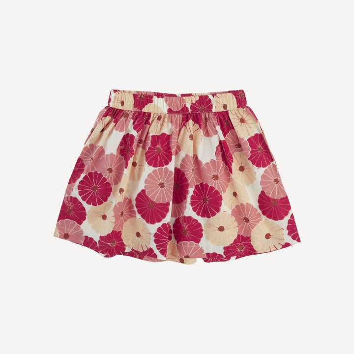 basic skirt | red vintage daisy | organic cotton woven