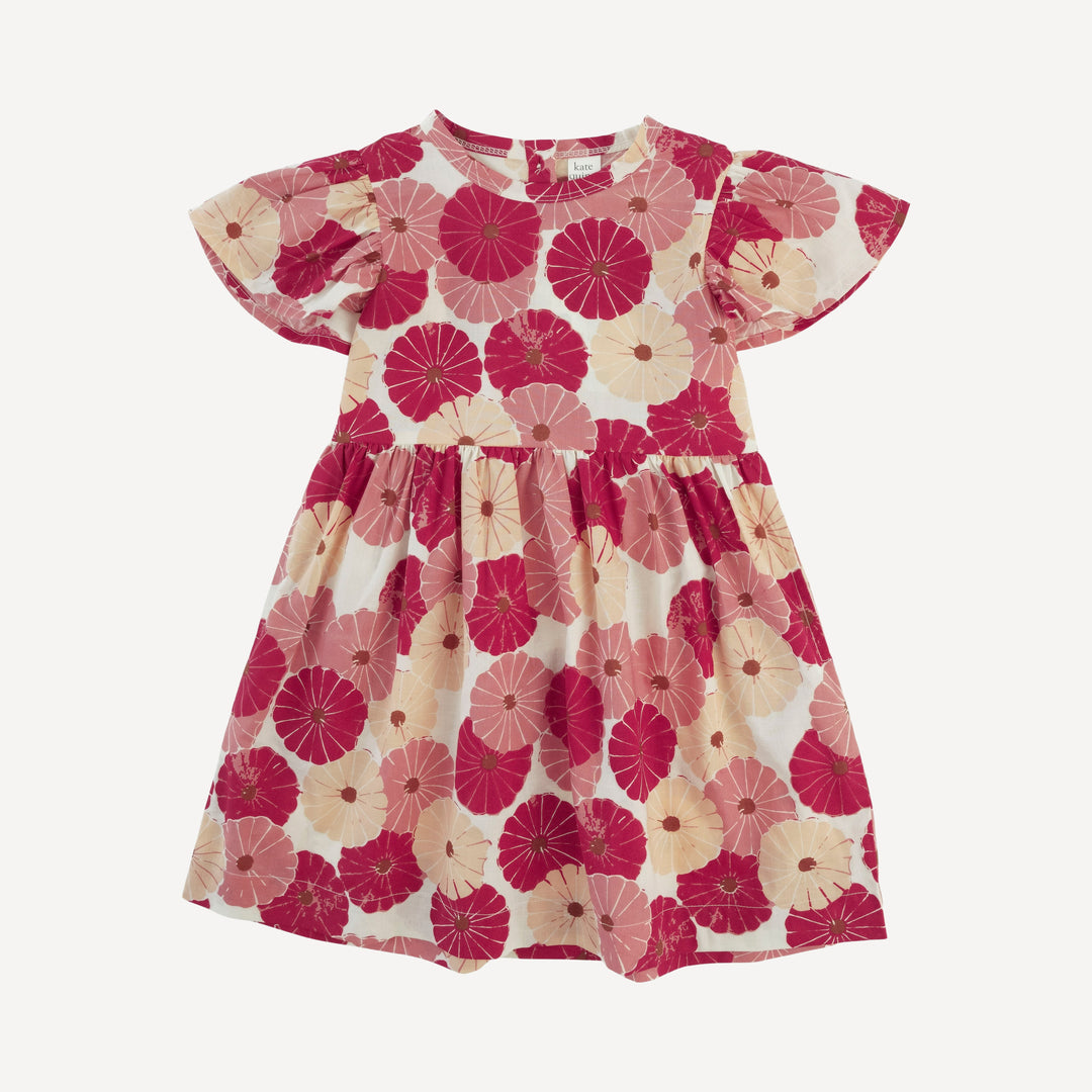 colette dress | red vintage daisy | organic cotton woven