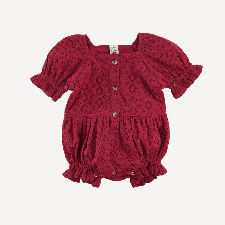 100 acre wood bubble | red violet | organic cotton woven eyelet