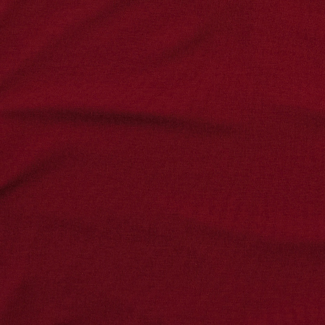 short sleeve ruffle henley tee | red violet | bamboo